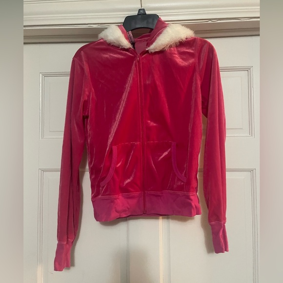 VS Santa Baby velour hoodie with faux fur trim hoodie - Picture 2 of 4